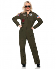 Top Gun Jet Pilot Ladies Costume Suit 