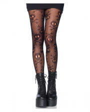Skull Head Web Pantyhose