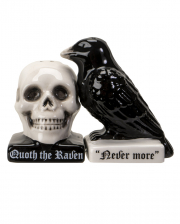 Skull & Raven As Salt & Pepper Shaker 