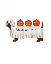 Trick Or Treat Dachshund In Ghost Costume 28cm 