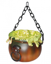 Overcooked Witch Cauldron With Chain & Light 