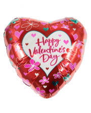 Happy Valentine`s Day with flowers foil balloon 
