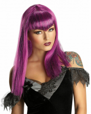 Vampir Glitter Perücke lila 