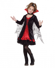 Vampiress Children Costume Dress With Lace 