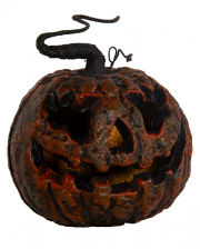 Verrotteter Halloween Kürbis mit Strunk & LED Licht 25cm 