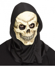 Verrotteter Totenschädel Maske mit Kapuze 