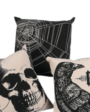 Vintage Halloween Kissen mit Spinnennetz 
