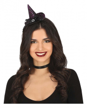 Purple Mini Witch Hat As Tiara 