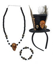 Voodoo Schamanen Kostüm Zubehör Set