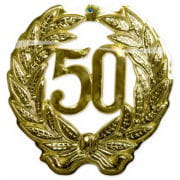 Wanddeko Anniversary 50 gold 