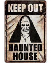Warnschild Nonne Keep Out Haunted House 24x36 cm 