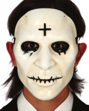 White PVC Mask With Cross 