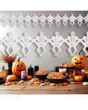 CAMIRUS Halloween-Skelett Lebensgroß – 1,65 M, Mit Licht & Sound, Bewegliche Gelenke