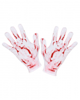 Blutige Halloween Handschuhe 2 Paar - Realistische Blutspritzer Für Gruselkostüme