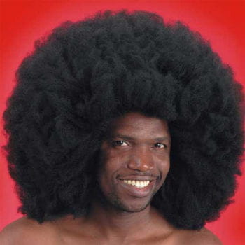 Crazy Disco Afro Wig Black 50cm | horror-shop.com