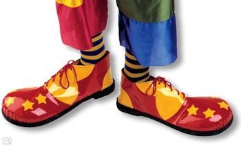 Clown Shoes Yellow and Red with Stars funny clown shoes for Mardi Gras ...