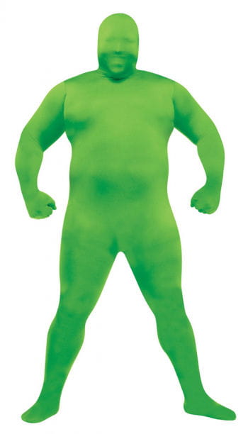 Smiffys Second Skin Kostüm Herren Grün - Ganzkörperanzug Mit Bauchtasche