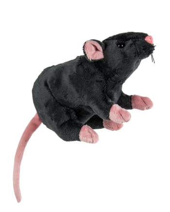 Kuscheltier Ratte 19cm grau aus Plüsch | Horror-Shop.com