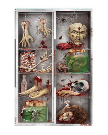 Halloween Door Film Body Parts In The Fridge As Decoration