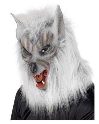 Werewolf Mask silver gray | Silver Grey Wolf as an animal mask | horror ...