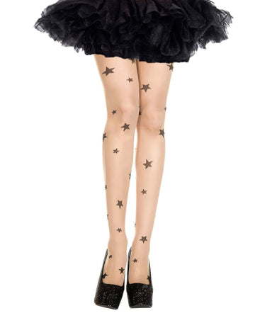 Halloween Strumpfhose Mit Blutspritzern – Weiß/hautfarben, Dehnbar, Für Grusel-Kostüme
