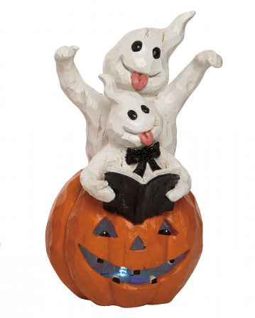 Halloween Kürbis-Geister Deko 2er-Set - Leuchtende Geister Für Innen