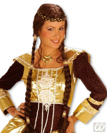 Rapunzel Zopfperücke Braun 