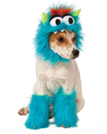 Plüsch Monster Hundekostüm blau L