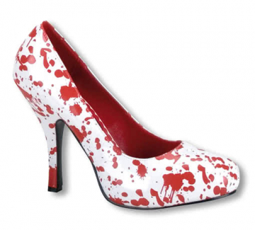 Pumps with blood spatters 