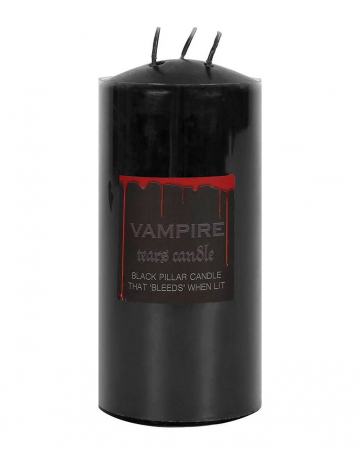 Bleeding Black Vampire Pillar Candle 15cm 