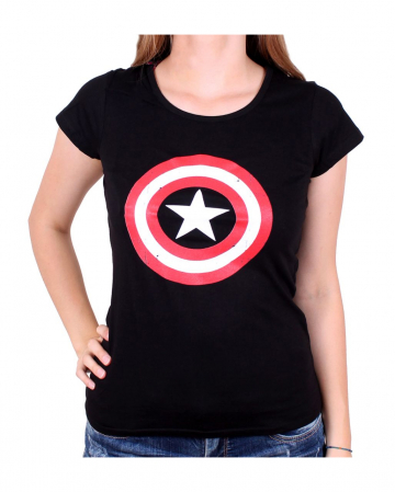 Captain America Damen T-Shirt The Shield 