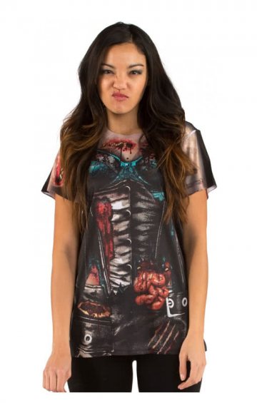Korsett Zombie Damen T-Shirt S / 36