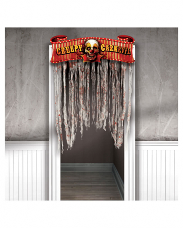 Creepy Carnival door curtain | Halloween decoration for doors | Horror-Shop.com 