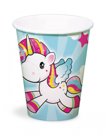 Einhorn Pappbecher 8 St. 