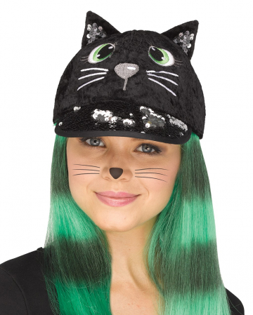 Fancy Black Cat Cap 