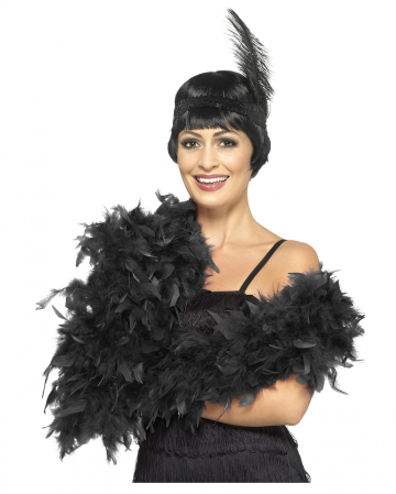 Deluxe black feather boa 