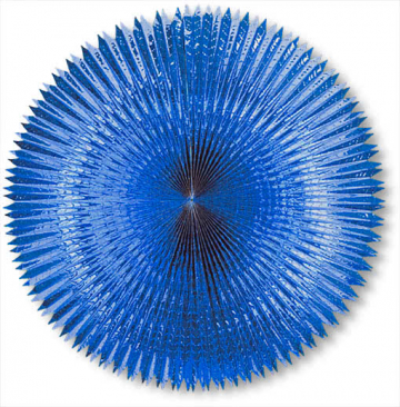 Faltfächer Metallfolie Blau 120 cm 