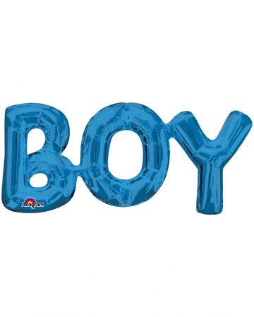 Folienballon Schriftzug Boy blau 