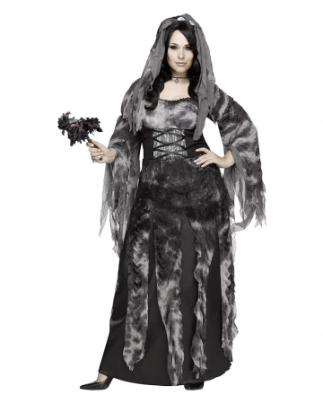 Graveyard Bride PLUS SIZE Halloween costume with veil XL
