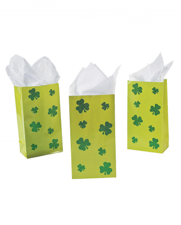 Gift bags with shamrocks 