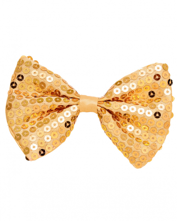 Golden Bow Tie Made Of Sequins 