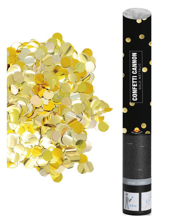 6 Konfetti-Kanonen – Goldener Konfetti-Regen, 60 Cm Lang, Für Hochzeit, Geburtstag, Party