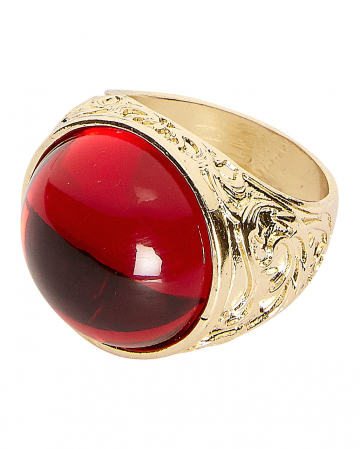 Golden Vampire Ring With Ruby Red Stone order | Horror-Shop.com