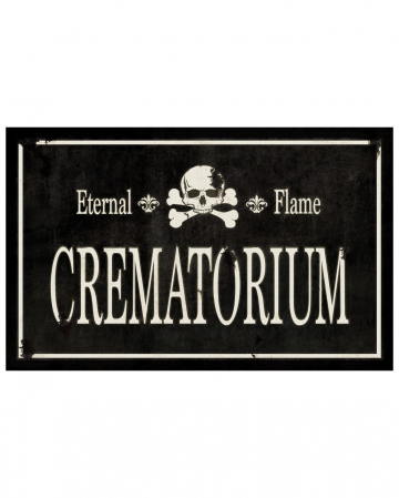 Gothic Crematorium Sign 43x11cm 