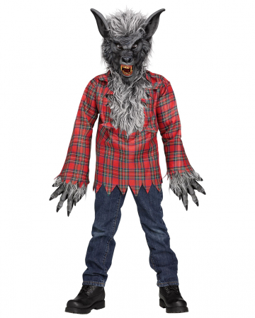 Grey Werewolf Child Costume with full head mask | Horror-Shop.com