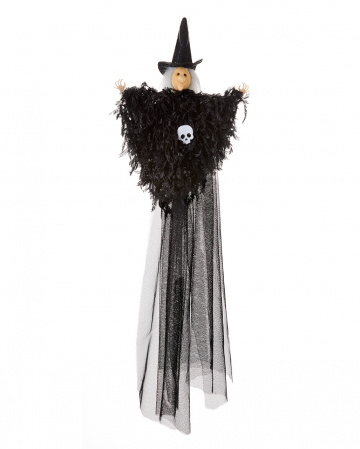 Hanging Witch With Skull Black 53cm | Halloween decoration | Horror-Shop.com 