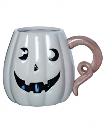 Halloween Pumpkin Cup White 18cm | Halloween tableware | Horror-Shop.com