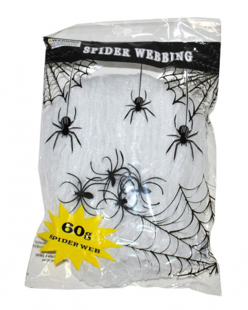 Halloween Cobweb With 4 Spiders 