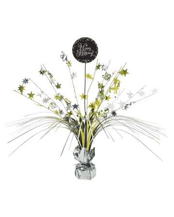 Happy Birthday Table Decoration Black / Gold 