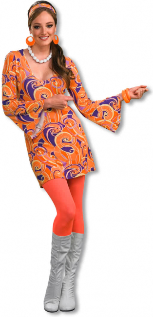 Hippie Mini Dress Tangerine M / 38